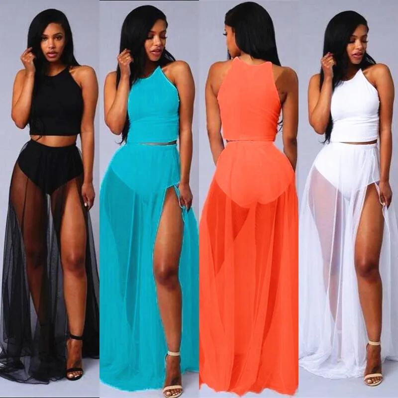 Summer White Beach Dress 4 Color Women Chiffon Maxi 2 Piece Set Summer White Beach Dress 4 Color Women Chiffon Maxi 2 Piece Set Dresses Club Wear Y Clothing Floor Length Black Xd025 In From S