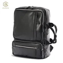 AHRI NEW Men Backpacks for Bags PU Leather Men’s Shoulder Bags Fashion Men Business Casual Boy School Boys Vintage Men Backpack