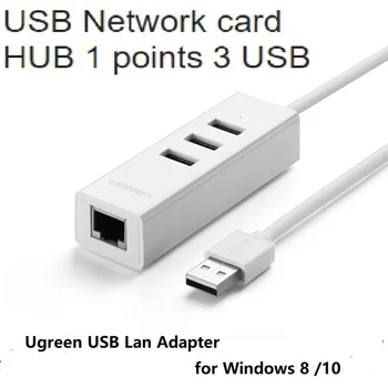 

Ugreen USB 2.0 Ethernet for Windows 8/10 Android TV Set-top Box USB 2.0 HUB to RJ45 USB Lan Adapter Network Card