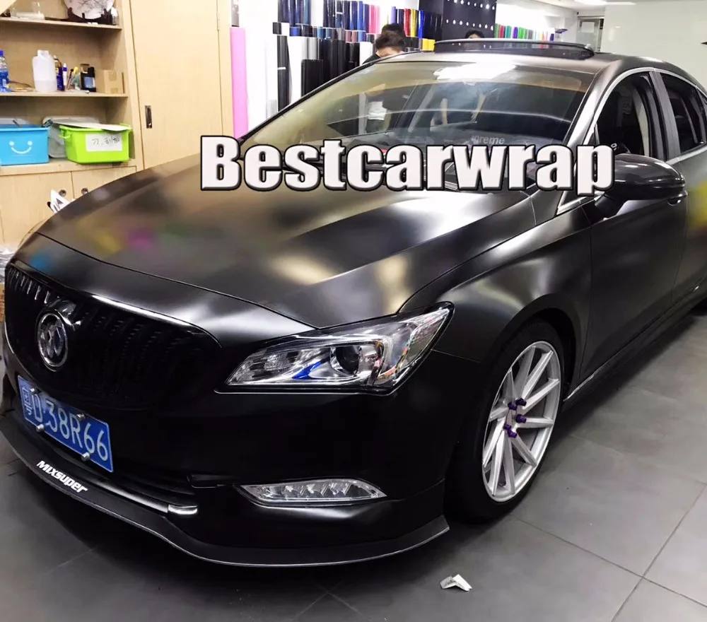 satin chrome black car wrapping film with air bubble Free (4)