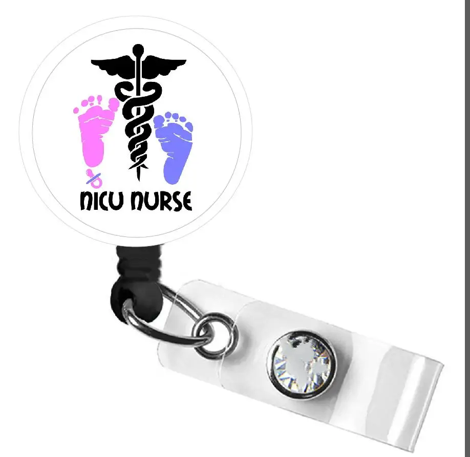 NICU медсестра/Медицинский символ Выдвижной id бейдж катушка 10 шт./лот|Бейджи и