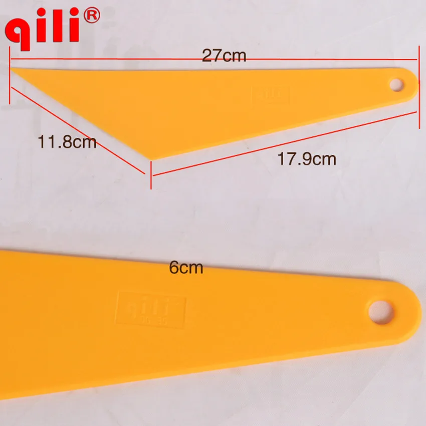 QILI-35 высокотемпературный устойчивый сгущенный скребок скребковый инструмент Желтый автомобиль виниловая пленка Стикер Обертывание царапин Размер 11,8*28 см