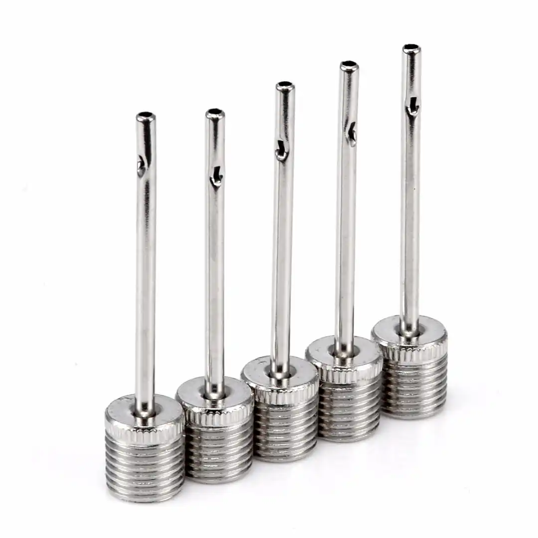 Sport Ball Inflating Pump Needle Basketball Stainless Steel Pin Valve Adaptors