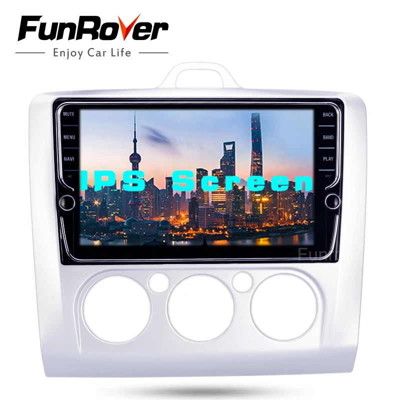 Sale Funrover 8" IPS Android 8.0 Car Dvd Gps multimedia For Ford Focus 2 Wifi video player in dash radio tape recorder rds stereo usb 3