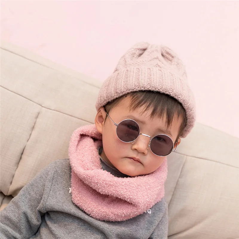  Warm Children banda Winter Scarf Kid Boy Girl Neck Collars women's scarves handkerchief hijab scarf 40MA0418