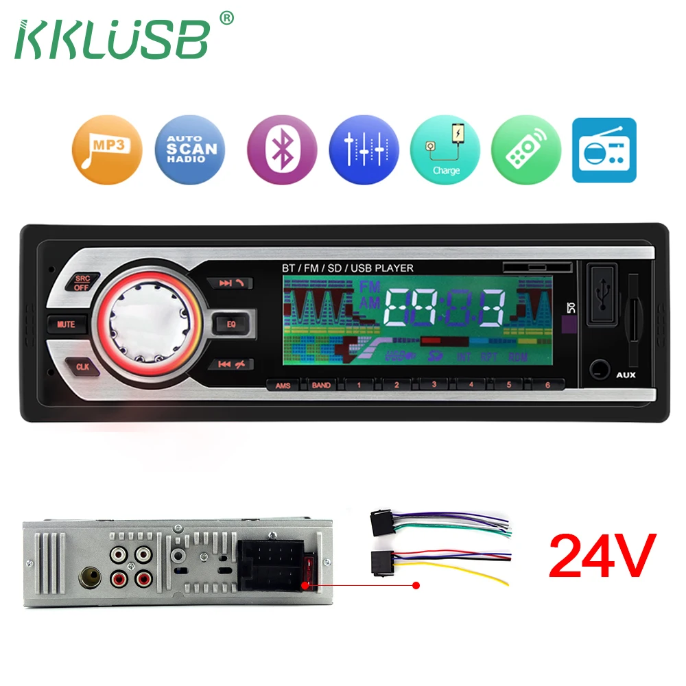 Автомобильное радио авто 1din стерео bluetooth аудио mp3 рекордер usb sd aux вход oto teypleri Авто