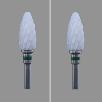 

4 Pcs- White Zirconia Ceramic Dental Lab Burs - Bullet Shape -Cross cut (4301.060)