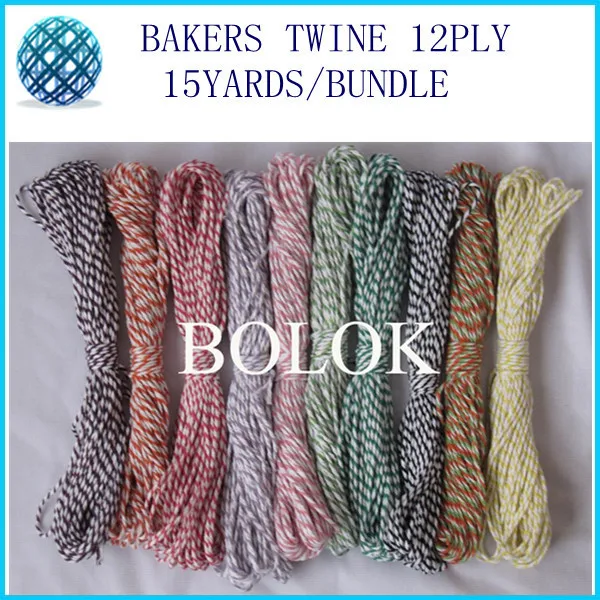 

42 kinds color Baker twine15yards/bundle (60pcs/lot) gift packing twine DIY Twine free shipping