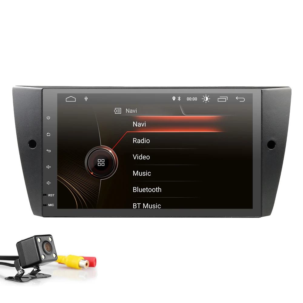 Best QUAD core Car GPS stereo For BMW E90 E91 E92 E93 2006-2012 9 Inch 1 Din Android9.0 Radio can bus Steel wheel control Mirror link 1