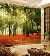 decorative home decor auturn scenery landscape bedroom blackout curtains home bedroom decoration