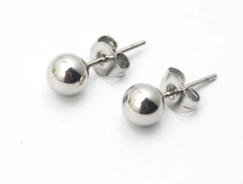 Европейский Стиль Silver Ball Studs Серьги хорошее качество Нержавеющая сталь жемчуг шпильки Серьги для Для женщин подарок для девочек Лидер