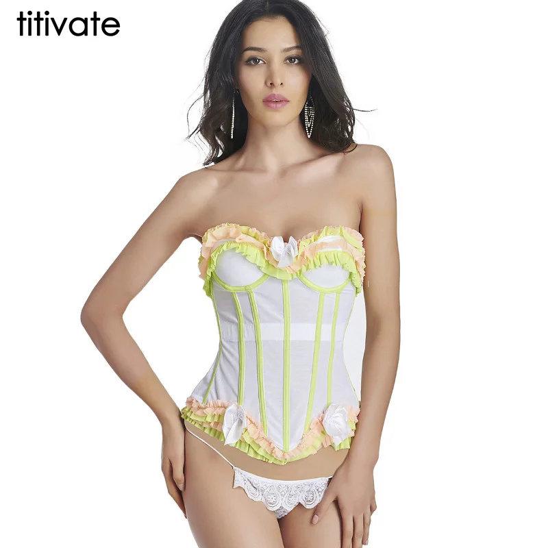 TITIVATE Women Sexy Corset 2 Color Hot sale Plus Size