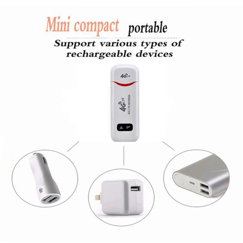 Unlocked 3G4G USB LTE Dongle 100Mbps Pocked Wifi Router LTE USB Modem Stick With Sim Card Slot for Outdoor Car Router (4)