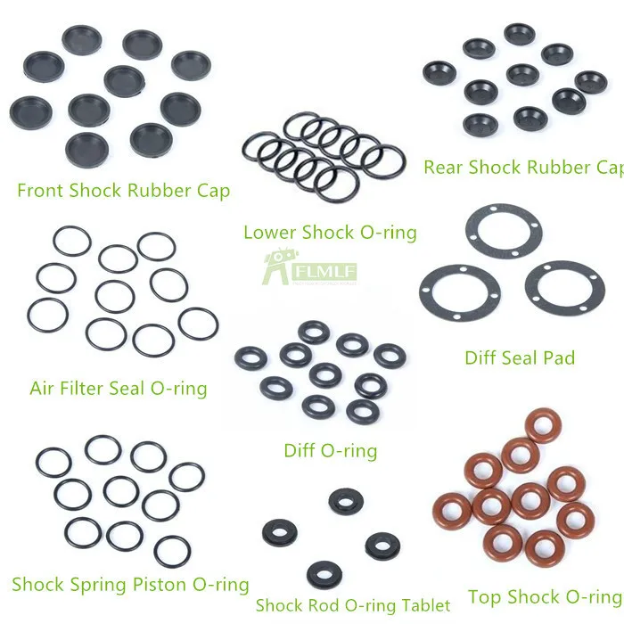 

Shock Rubber Cap Air Filter O-Ring Differential Seal Ring Sealing Pad Oil Seal Fit for 1/5 Losi 5ive T Rovan LT KingmotorX2