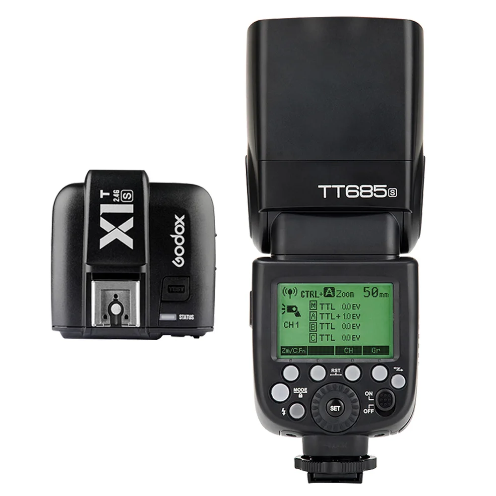 Godox TT685S 2,4G HSS ttl GN60 Вспышка Speedlite+ X1S триггер передатчик Комплект для sony A58 A7RII A7II A99 A9 A7R A6300+ 6 Подарочный комплект - Цвет: TT685S add X1T S