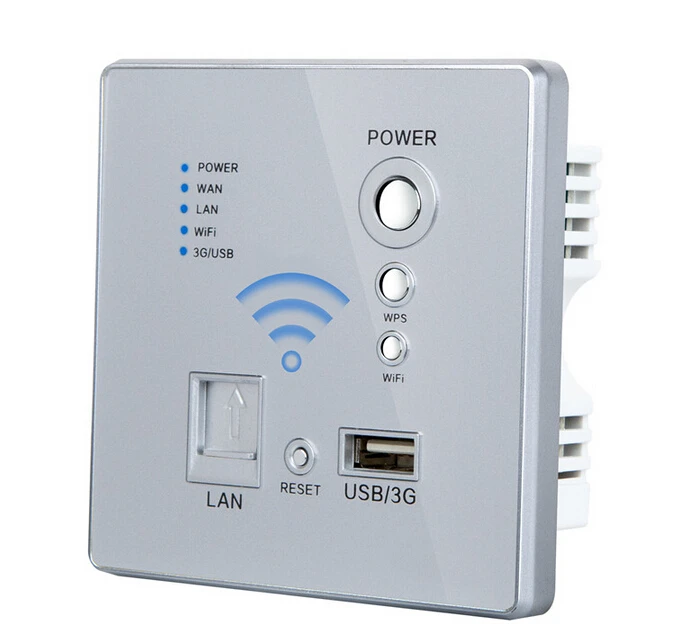 AP panel socket wall plug WAN wire converter wifi Router wireless