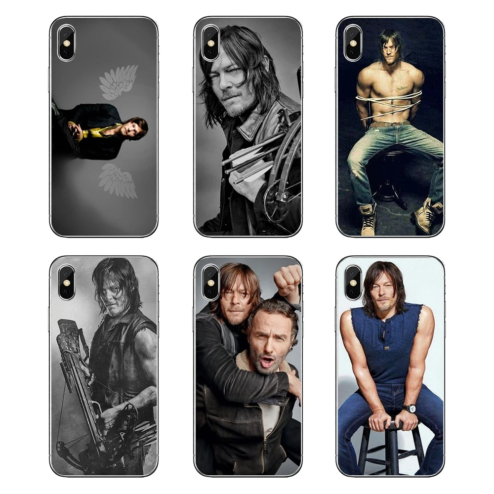 Transparent Soft Case For Samsung Galaxy Note 8 9 S9 S10 A8 A9 Star Lite Plus A6S A9S Daryl dixon norman reedus the walking dead |