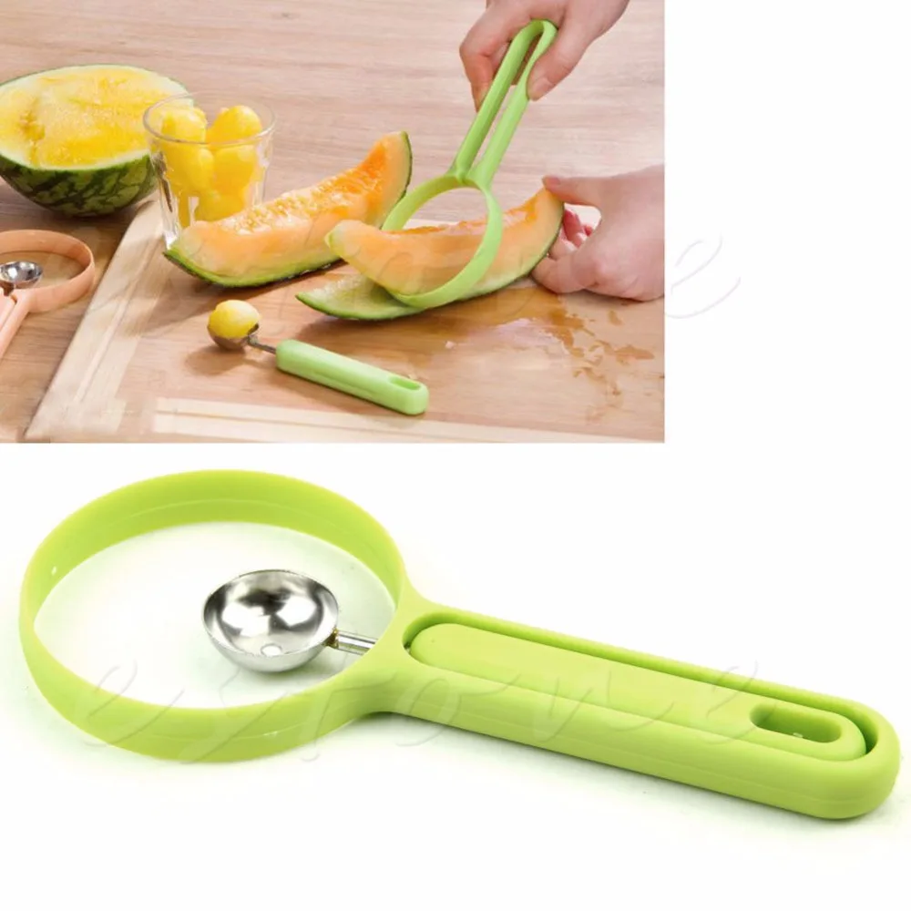 Practical Kitchen Fruits Cutter Peeler Spoon Baller Dig Pulp Gadget