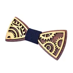 Мужской DIY деревянный галстук-бабочка галстук модный простой Досуг Стиль строчка Свадебный Мужской галстук-бабочка DIY деревянный
