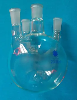 

Four necks,2000ml,24/40,Round bottom Glass flask,2L,Boiling Flask,4-neck