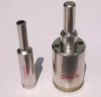 

2 pcs Diamond Hole Saw Drill Bit Set 12mm, 25mm GRANITE GLASS TILE