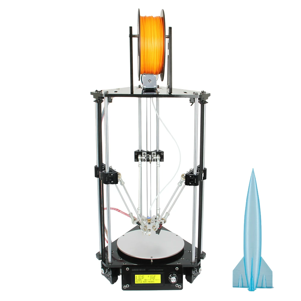 Geeetech 3d принтер автоматическое выравнивание Delta rostock Mini G2 модернизированный DIY наборы LCD2004 бесплатно