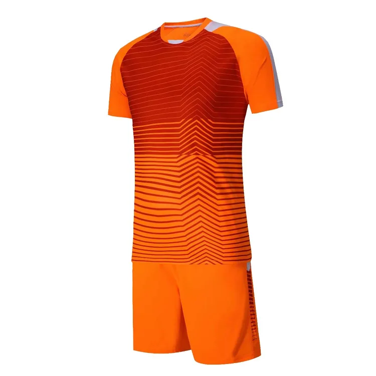 Футбольная форма мужской, футбол Джерси костюмы пустой тренировочный костюм для футбола наборы футбольные тренировочные наборы Униформа на заказ - Цвет: hm5017 orange