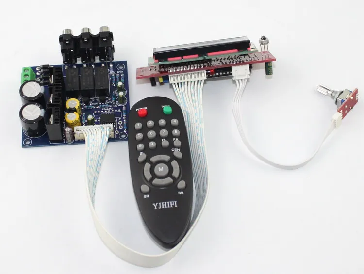 PGA2311U remote control volume Pre-amplifier board / three input switch / signal switching pre finished board