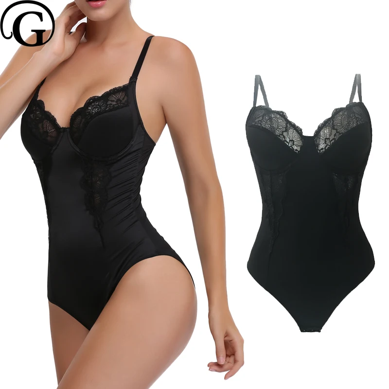 Bra Shaper PRAYGER Lace Corset New Lift Breast Bodysuits Women Slimming Full Body Sexy Butt
