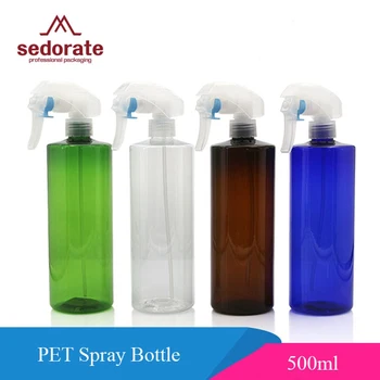 

Sedorate 20 pcs/Lot 500ML Empty PET Spray Bottle For Cosmetic Handle Bar Automizer Mist Water Spray Containers For Salon JX085-2