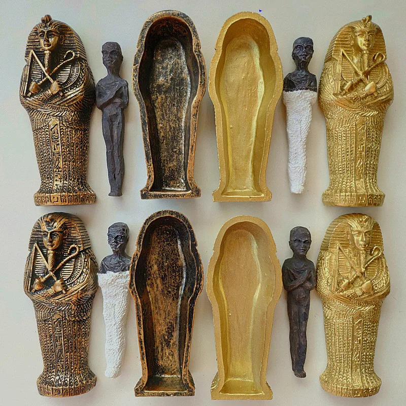 

Home Decoration Accessories Resin Craft Ancient Egyptian Pharaoh Yan Mummy Dry Corpse Coffin Khufu Pyramid Props