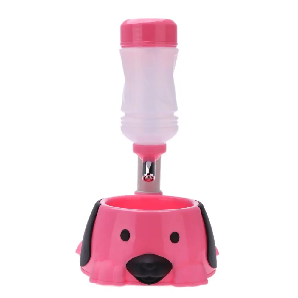 

Pet Dog Cat Feeder Plastic Bowl Automatic Bottle Water Drinking Dispenser Puppy Feeder Dual Dish Fountain Utensils
