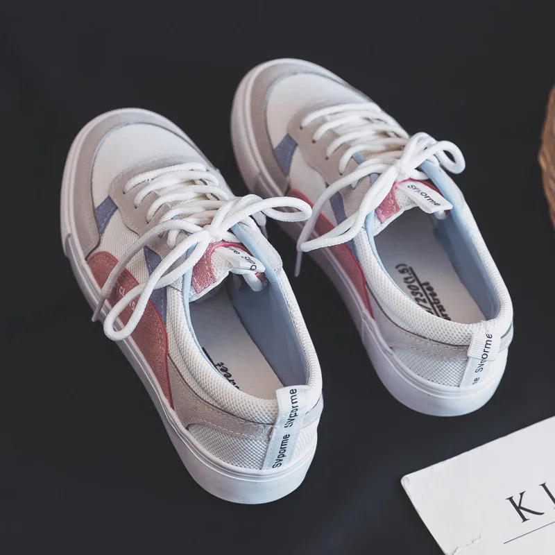

2019 spring new fashion simple color matching flat shoes women comfortable wild breathable mesh casual shoes.