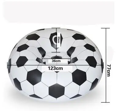 DHL waterproof PVC inflatable seat chairs,instant air filled bean bag chair,football and soccer ball design beanbag
