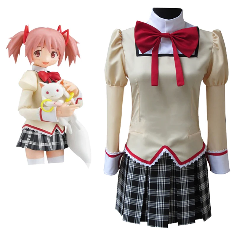 Косплей-Костюм Puella Magi Madoka Magica униформа аниме для средней школы |