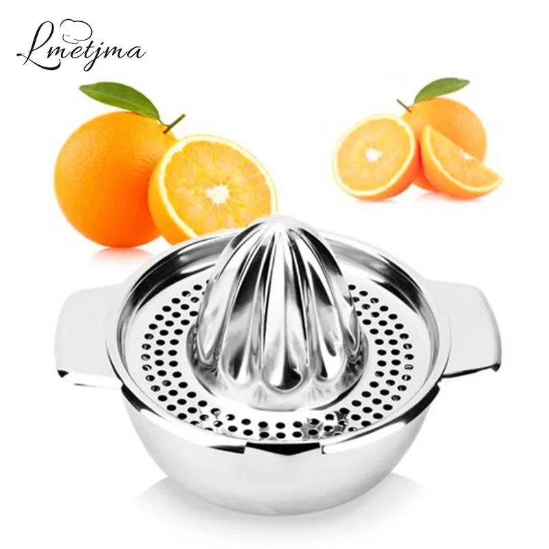 LMETJMA Stainless Steel Lemon Squeezer Manual Juicer For Orange Lemon