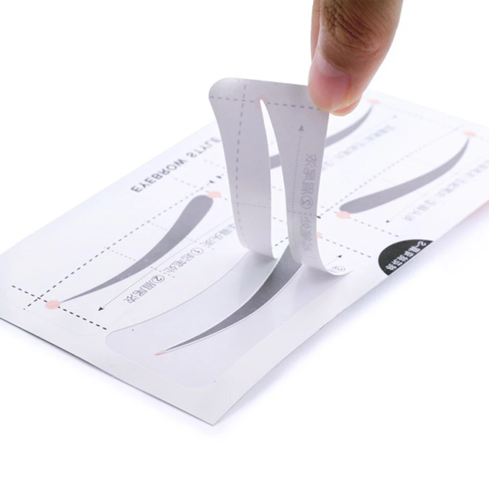 

Fashion 5 Sheets DIY Drawing Eyebrow Template Card Stencil Eye Brow Guide Cosmetic Makeup Tool Kits Accessories
