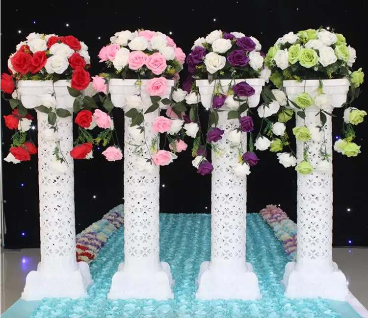White Plastic Roman Columns Road Cited For Wedding Favors Party