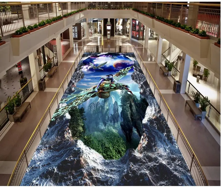 

Photo wallpaper mural floor 3d floor wallpapers PVC waterproof floor Custom Photo self-adhesive 3D floor