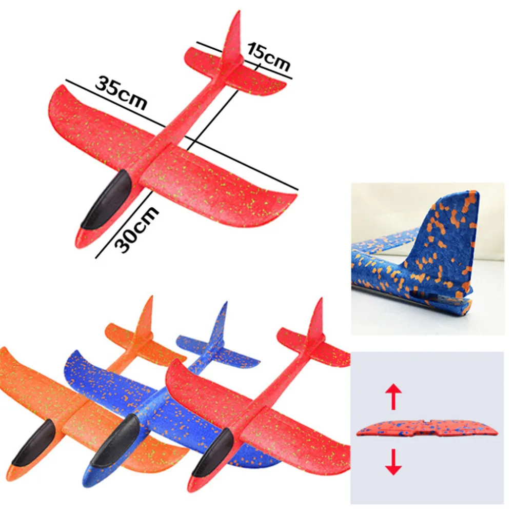 

Airplane Hand Launch Throwing Glider Aircraft Inertial Foam EVA Airplane Toy Plane Model Outdoor Toy Educational Toys Gift