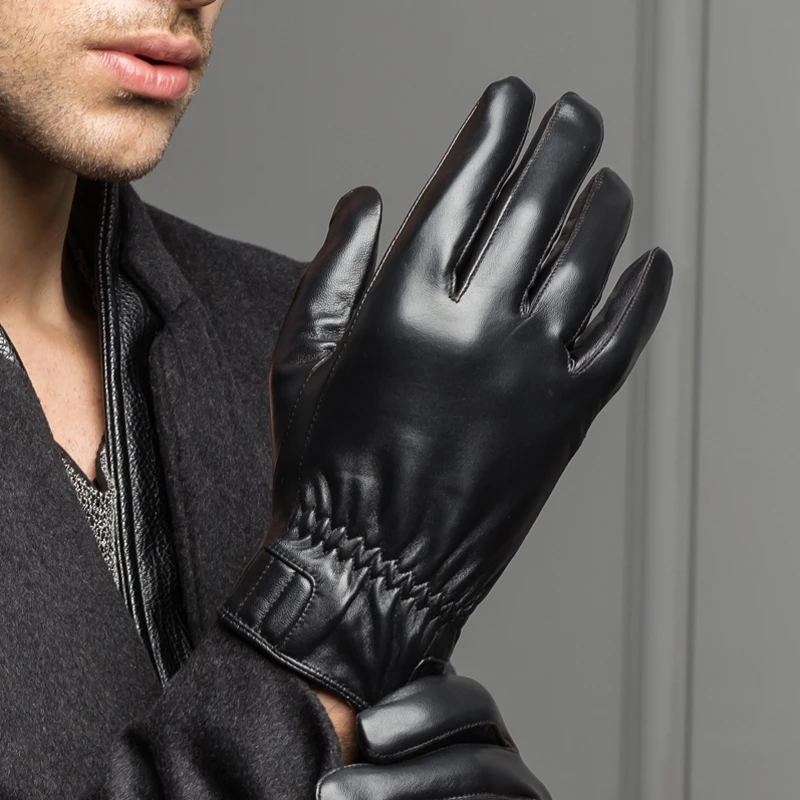 Gants En Cuir Veritable Noir Fin Pour Homme Design Court Peau De Mouton Veritable Moto Moto Exterieur En Daim Hiver 2020 Aliexpress