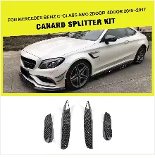 Передний бампер спойлер сплиттеры для Mercedes-Benz C Class W205 C205 C63 AMG Coupe 2 двери- углеродное волокно и FRP