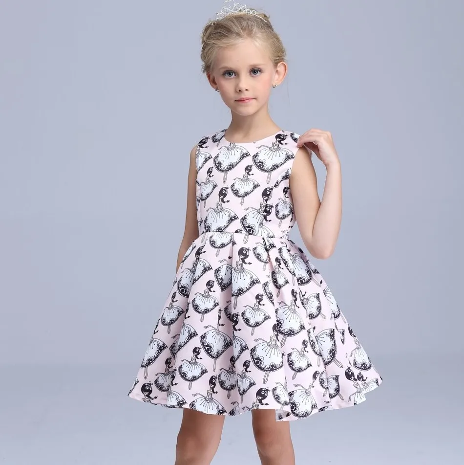 

New Pattern Korean Girl Folds Dress Printing Pure Cotton In Performance Full Dress Thick And Disorderly