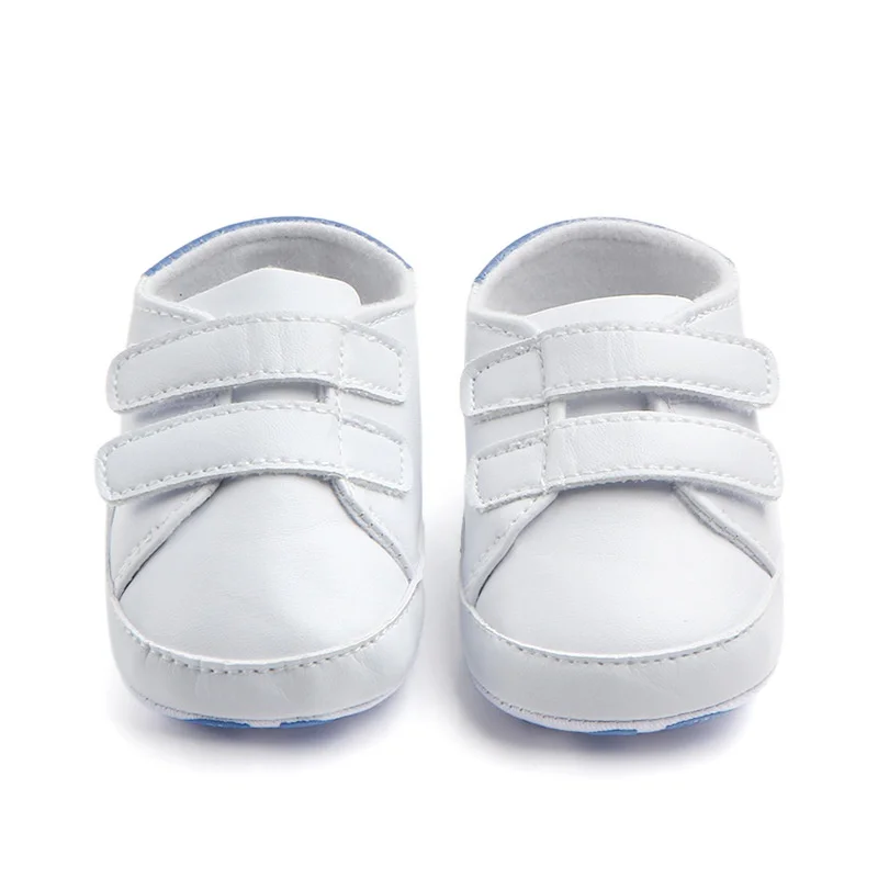 Casual Pu Soft Shoes Baby White Shoes Newborn Boy Girl First Walker Soft Soles Sports Sneakers Chic Simple Style 2017 New