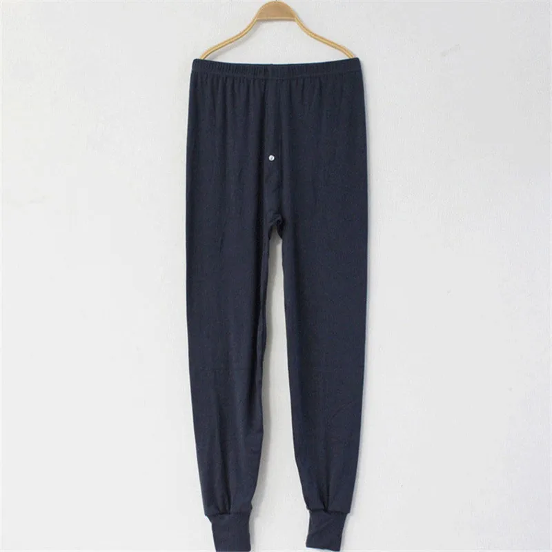 High Quality Men's Underwear Long Johns Soft Warm Men Single Pant for Autumn Brand Male Solid Underpants Plus Size Random Color