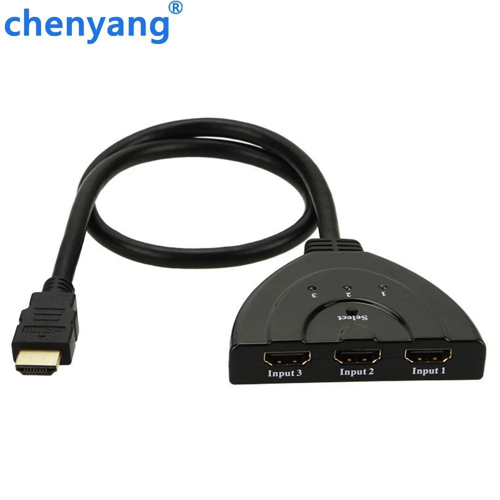 3 портовый выключатель HDMI в 1 1080P Hub V1.4B переключатель сплиттер адаптер кабель для