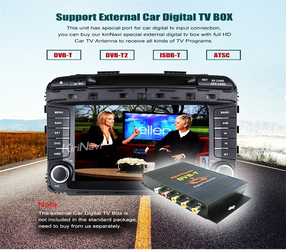 Cheap KiriNavi Octa core 4G LET android 7 car multimedia system for Kia Sorento head unit 2015 - 2017 support 4K Video 4G 11