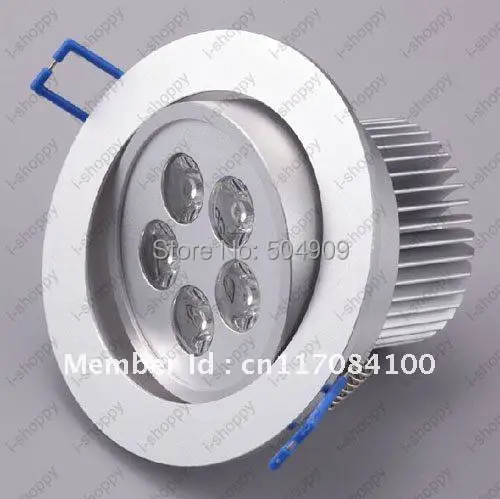 

5W Dimmable High power 5 LED Recessed Ceiling Down Cabinet Light Fixture Downlight Spotlight Bulb Lamp Warm/Pure White