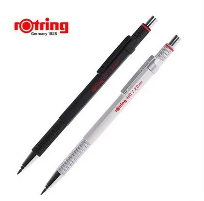 Rotring 600 0,5 мм/0,7 мм механический карандаш черный/серебристый металлический автоматический карандаш для рисования 1 штука