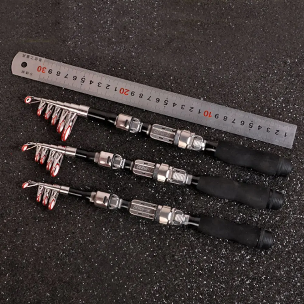 

Cheaper 1PCS Super hard short mini FRP fishing rod sea fishing otter throwing 1M-2.3M fishing rod fishing tackle
